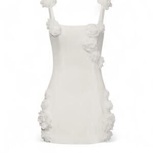 JW PEI white mini dress with floral detail (2)